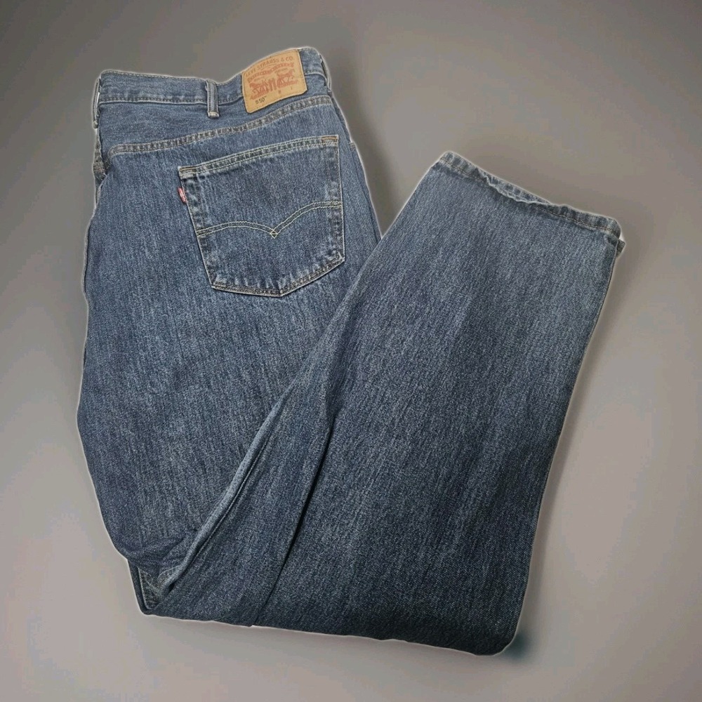 LEVI'S 550 Jeans RELAXED FIT Men's 48x34 Med Wash Blue